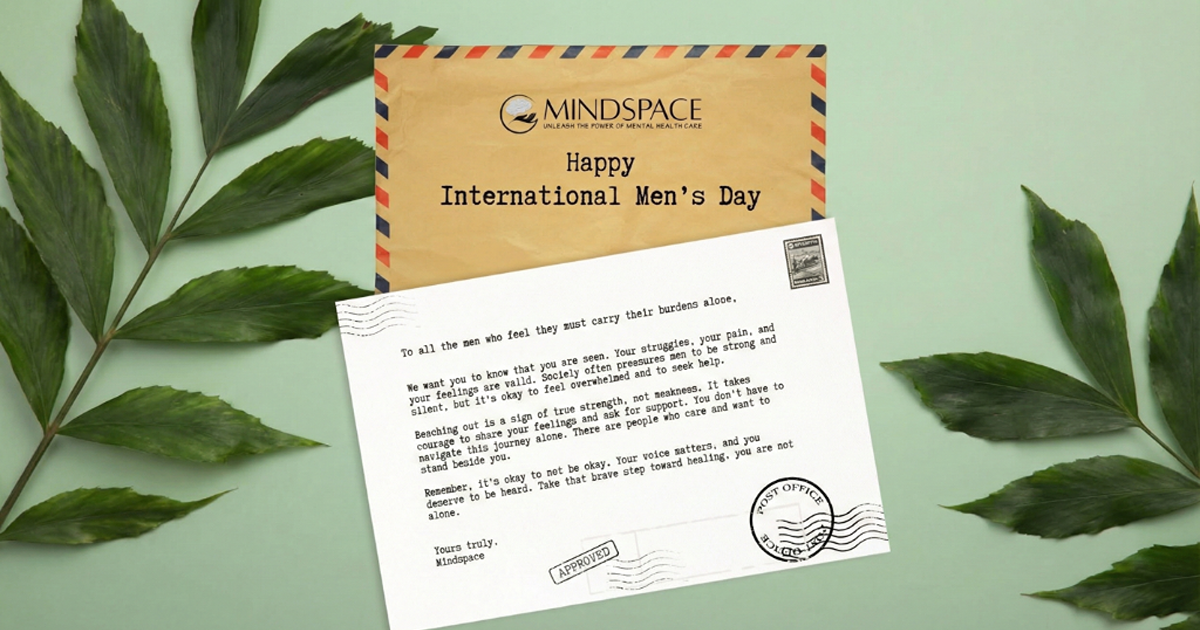 To all the men who feel they must carry their burdens alone